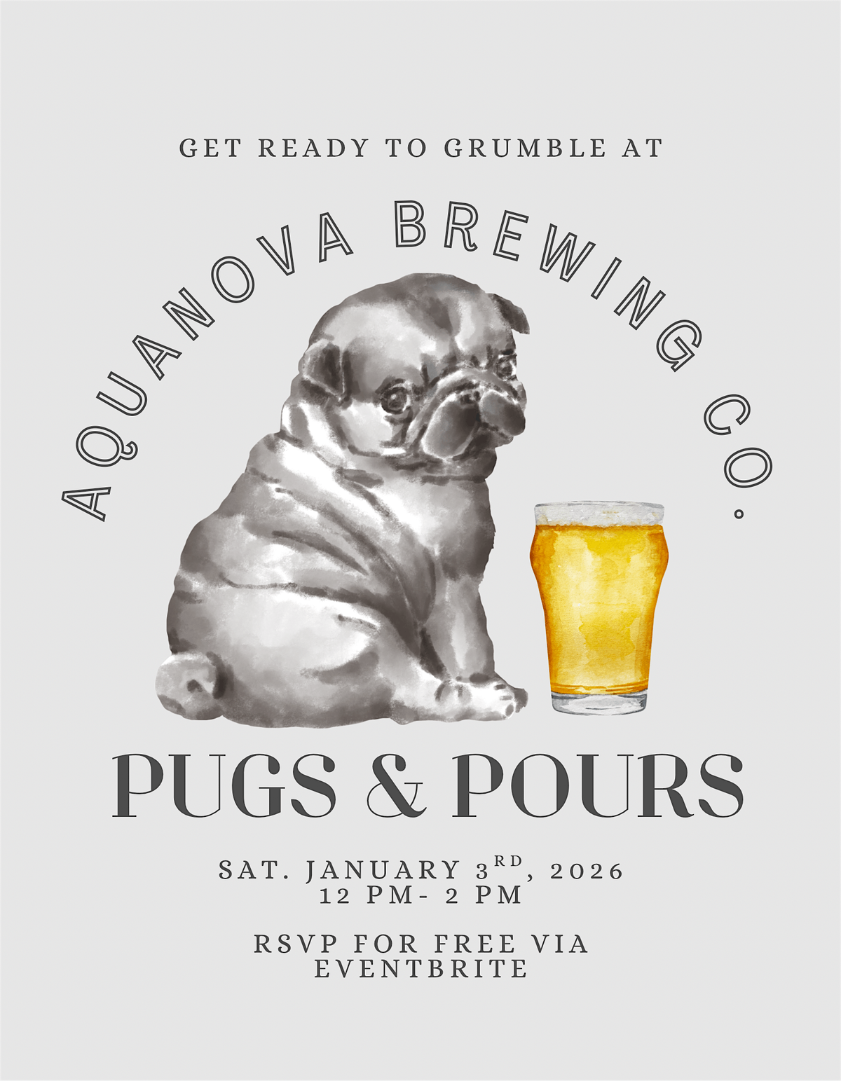 Pugs & Pours x Aquanova Brewing Co.