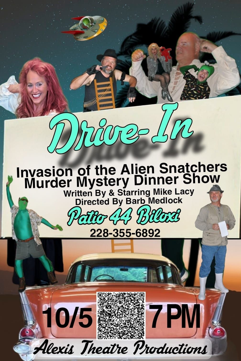 Invasion of the Alien Snatchers Murder Mystery Dinner Show 10\/5\/24 Patio 44 Biloxi 