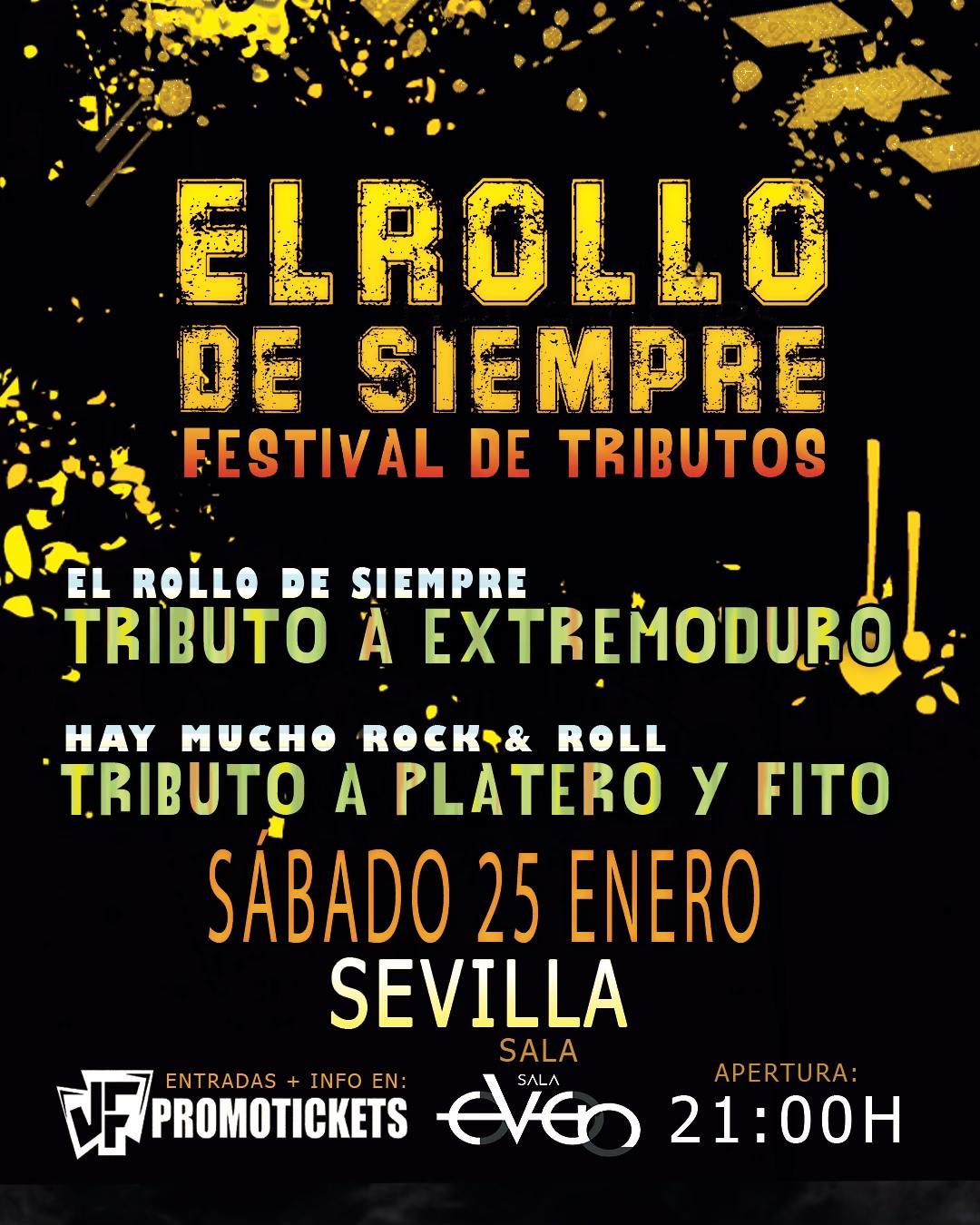 FESTIVAL EL ROLLO DE SIEMPRE -Tributos a EXTREMODURO Y PLATERO Y TU \/ FITO en Sevilla