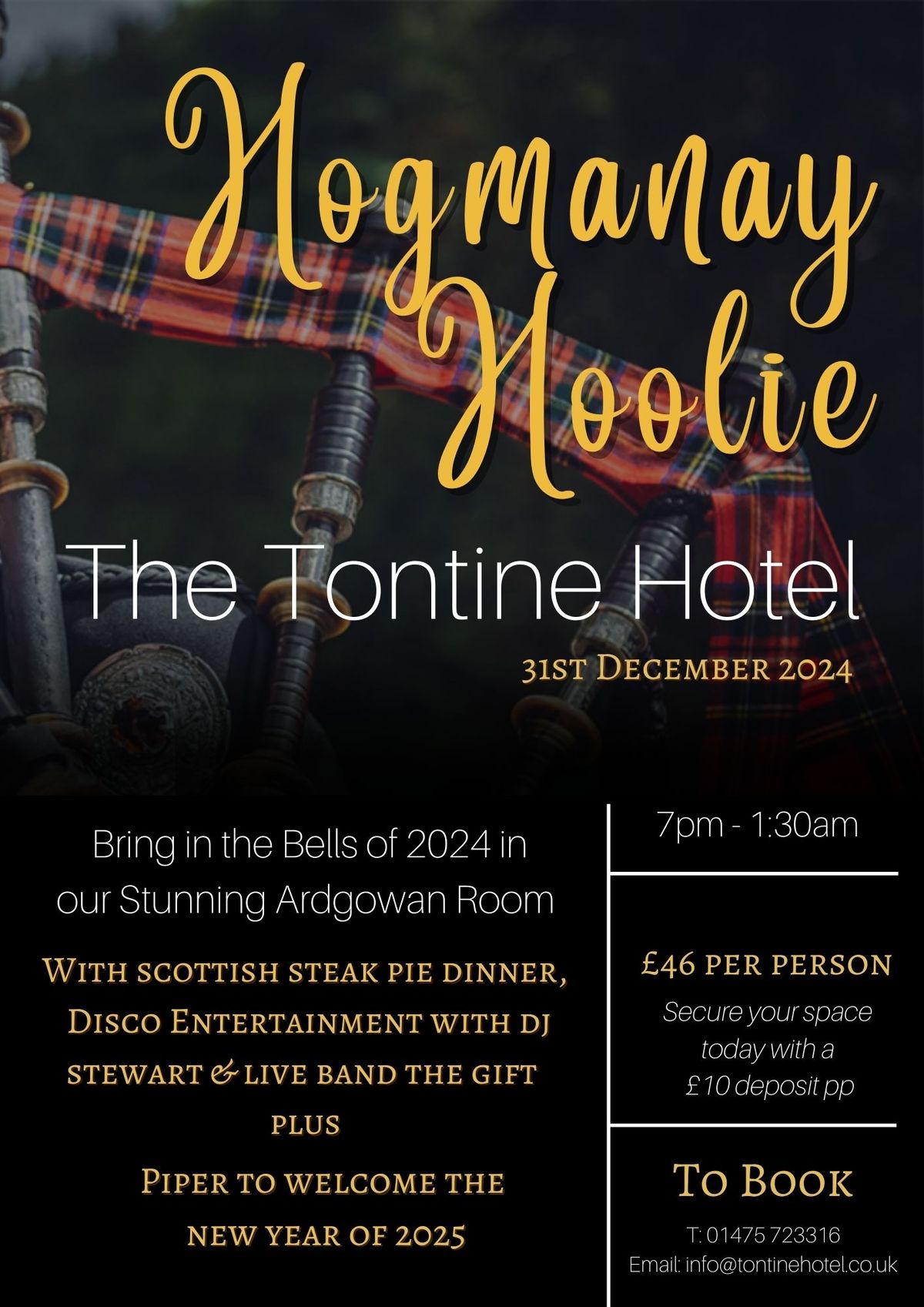 HOGMANAY @ THE TONTINE HOTEL