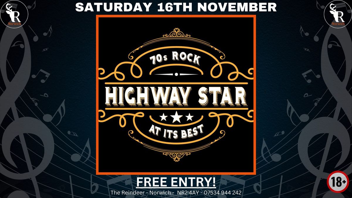 Highway Star - 70's rock night!