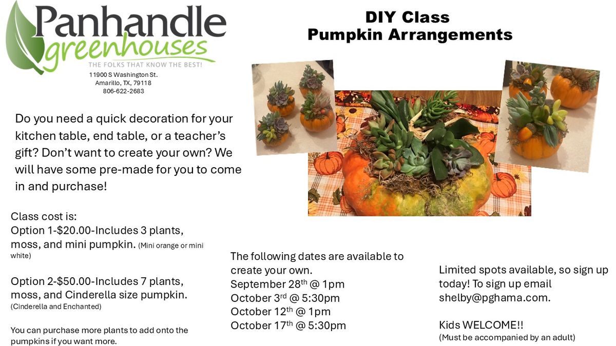 DIY Class-Pumpkin Arrangement