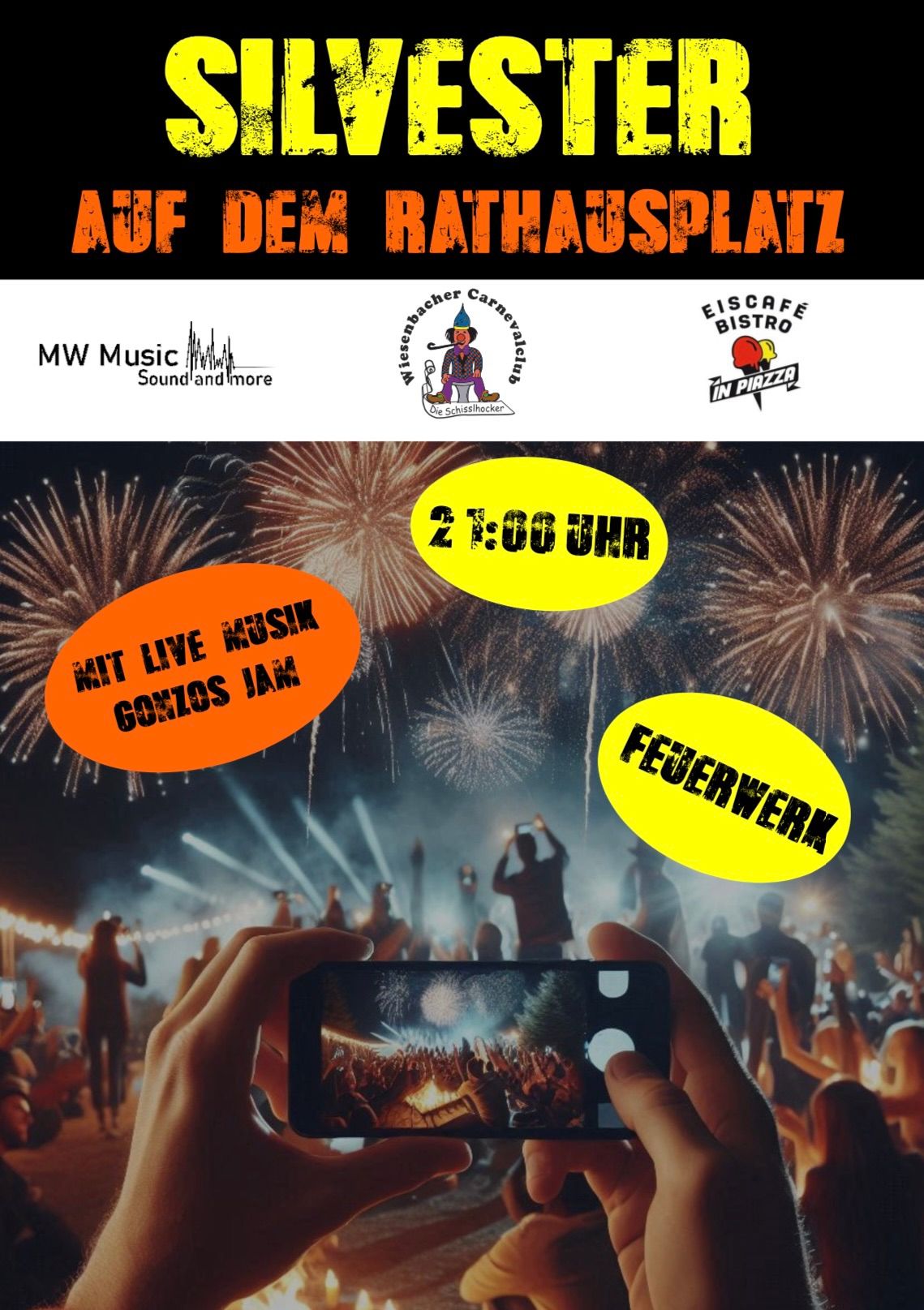 Silvester auf dem Rathausplatz 