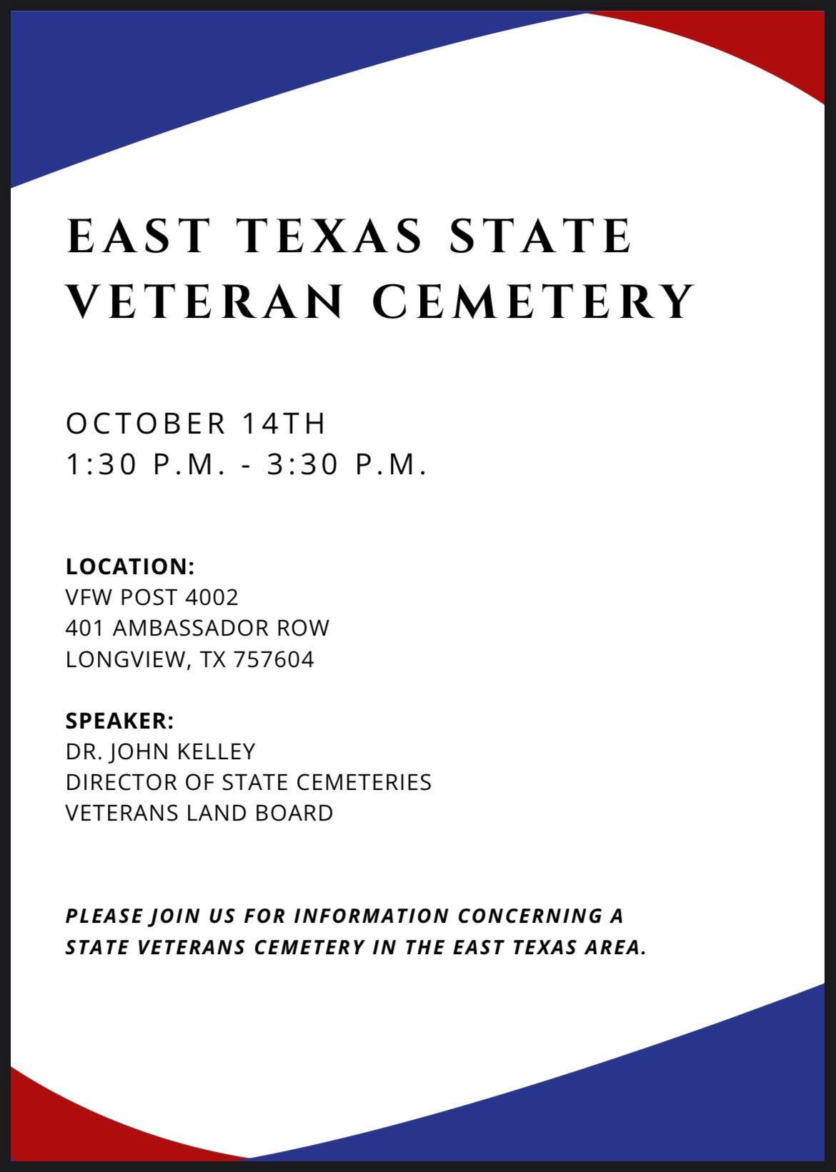 East Texas State Veterans Cemetary