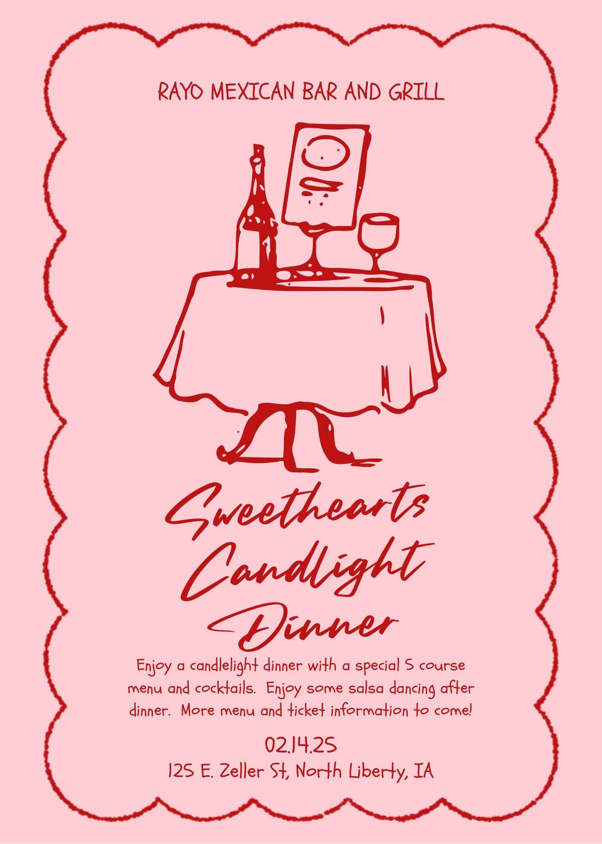 Candlelight Sweetheart Dinner & Salsa Dancing