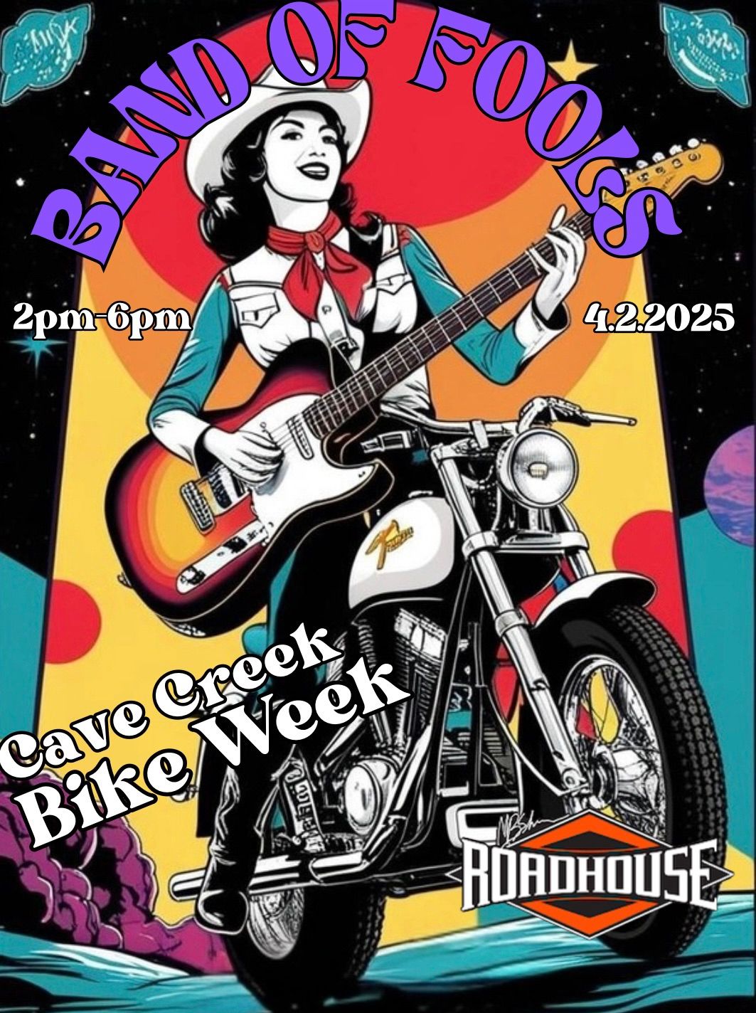 Band of Fools @ Roadhouse Wednesday, 4\/2 2pm-6pm (Cave Creek Bike Week)