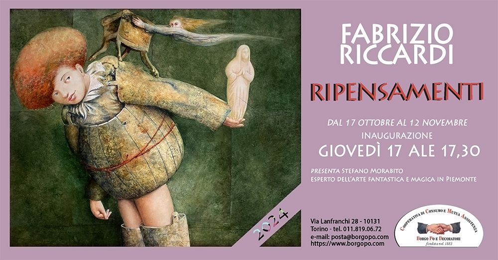 Inaugurazione della mostra "Ripensamenti", con i dipinti di Fabrizio Riccardi. 