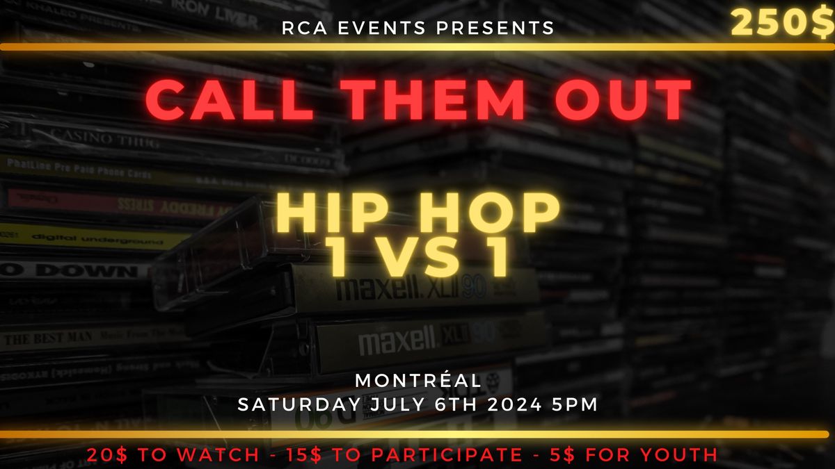 Call Them Out 4th edition - Hip Hop 1 VS 1
