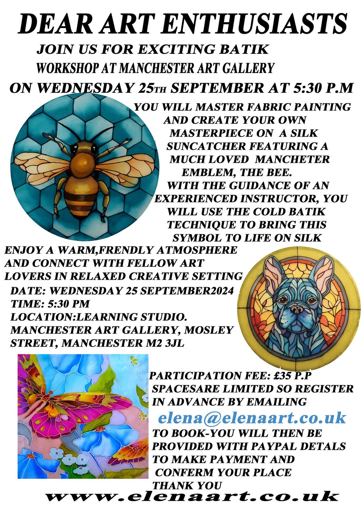 BATIK PAINTING WORKSHOPS IN MANCHESTER