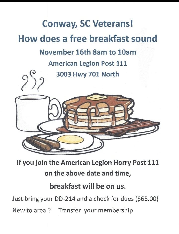 Free All-You-Can-Eat Breakfast for Veterans