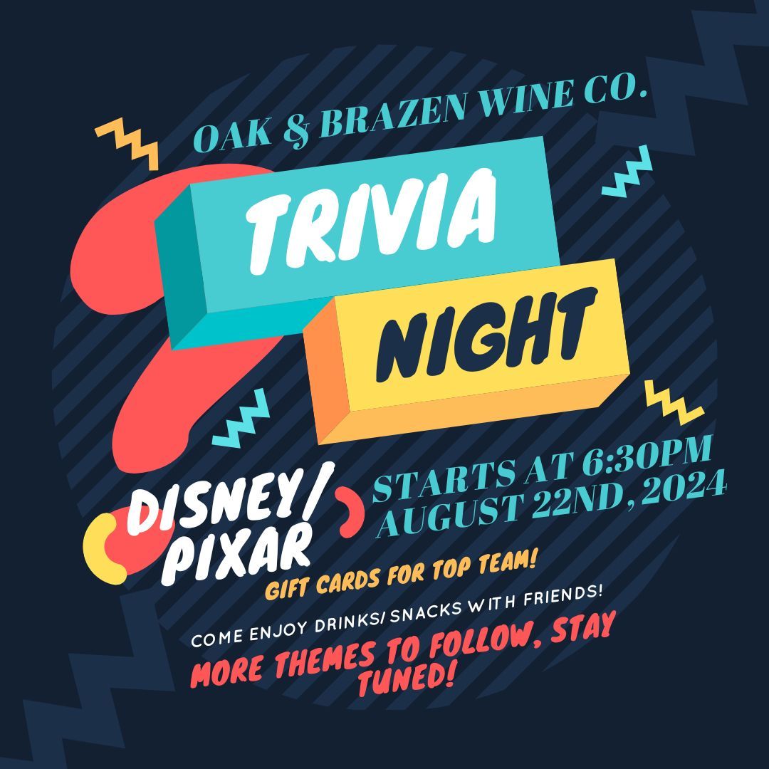 Trivia Night at The Winery! (Disney\/Pixar)