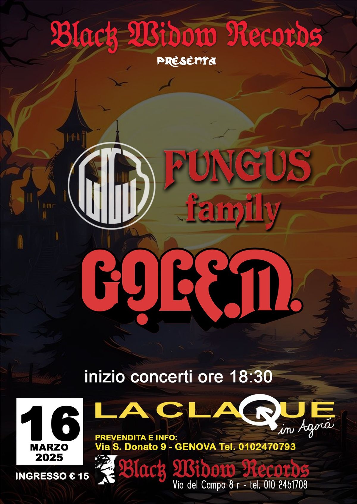 FUNGUS FAMILY + G.O.L.E.M.  in concerto