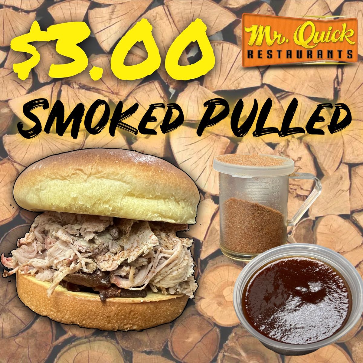 Mr. Quick's $3 Pull Pork Sandwich