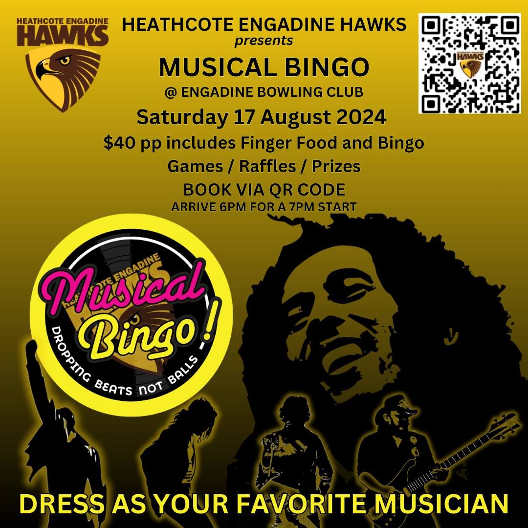 Hawks Presents Musical Bingo