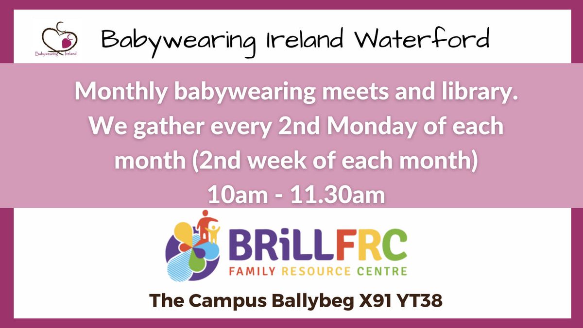 Babywearing Ireland Waterford in-person meeting and library