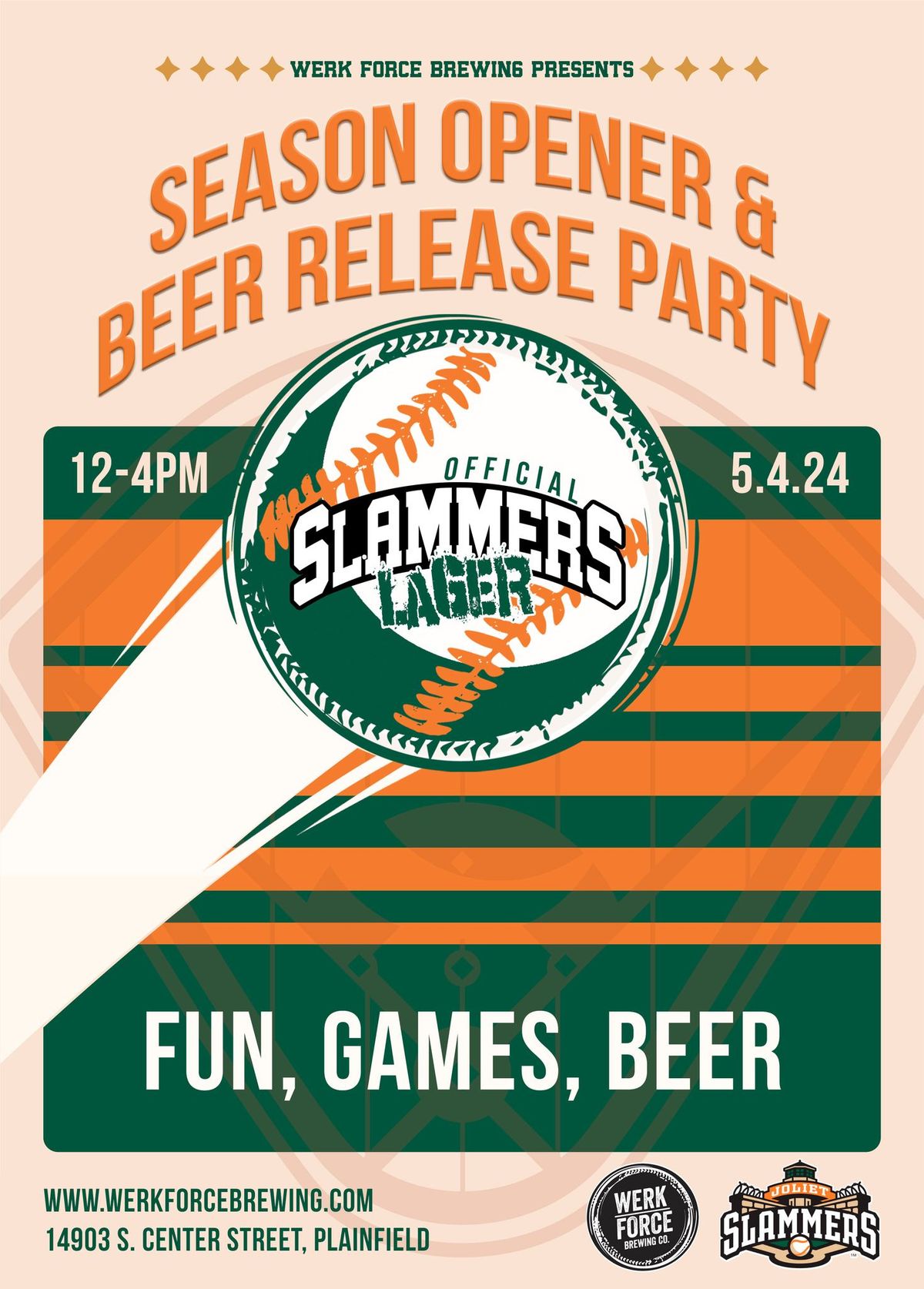 Official Joliet Slammers Season Opener and Beer Release Party at Werk Force Brewing