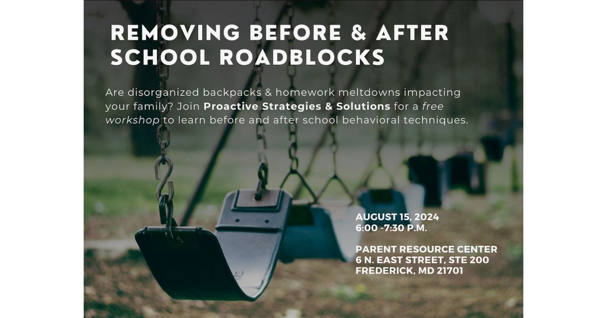 Removing Before and After School Roadblocks