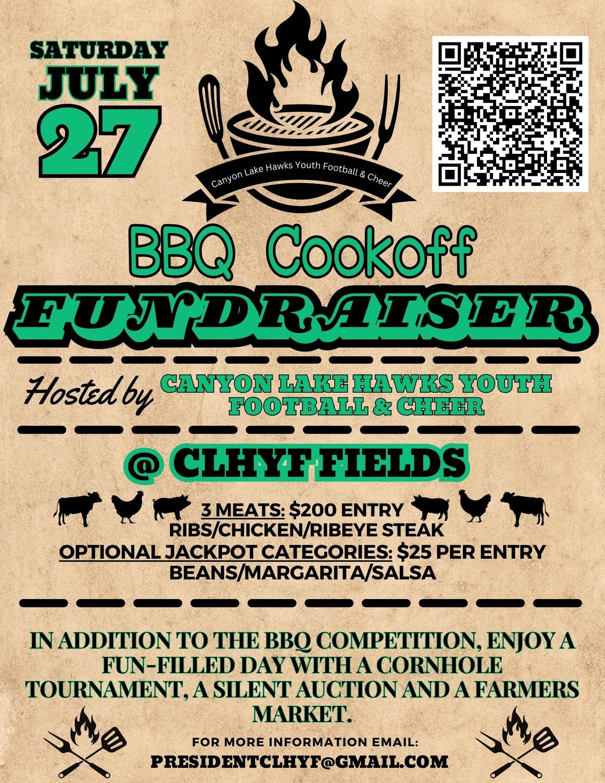 First Annual BBQ Cookoff Fundraiser and Cornhole Tournament