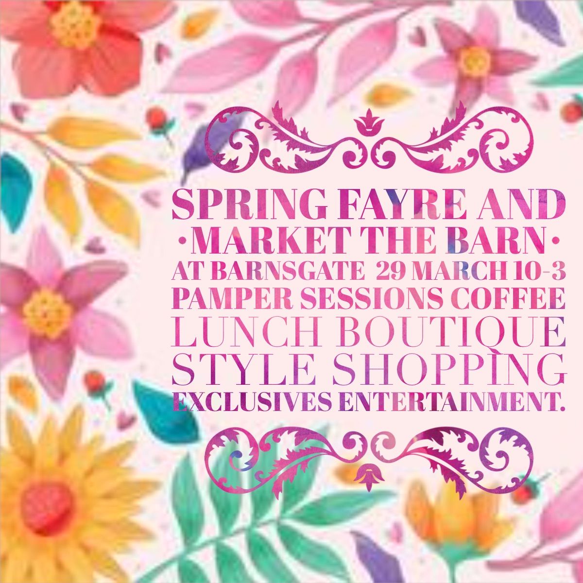 29 March Spring Fayre and Market