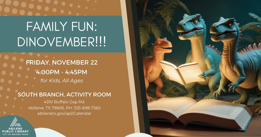 Family Fun: DINOvember (South Branch)