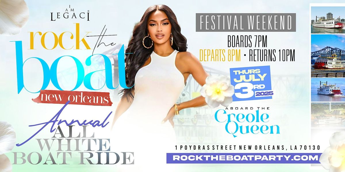 ROCK THE BOAT ANNUAL ALL WHITE BOAT RIDE PARTY BIG FESTIVAL WEEKEND 2025