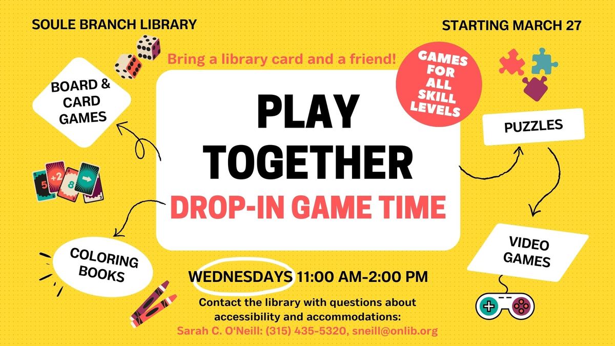 Play Together: Weekly Drop-In Game Time