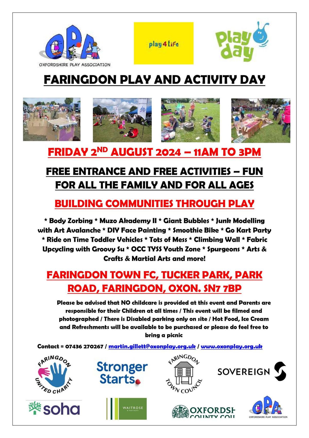 Faringdon Play & Activity Day 2024 