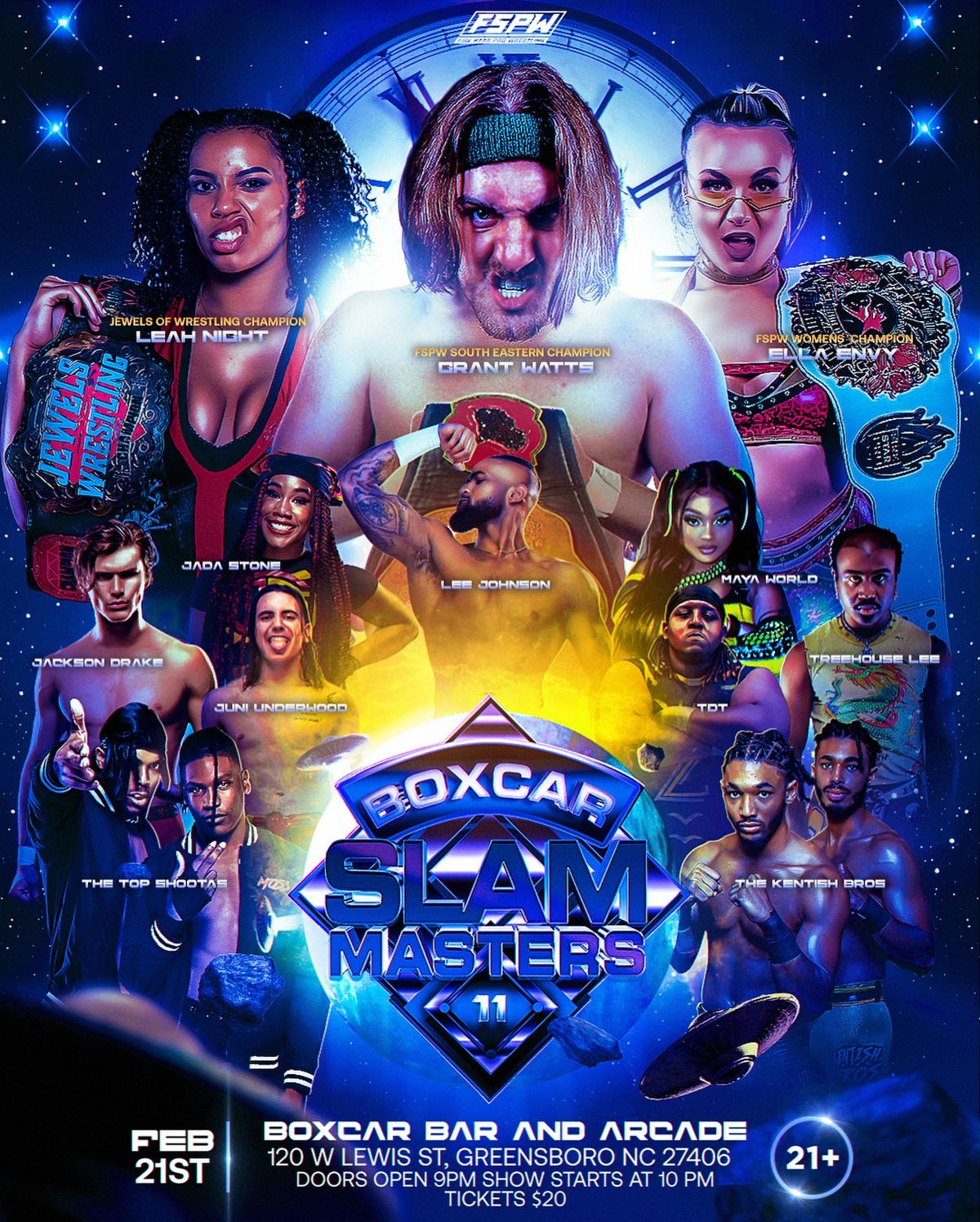 FSPW Presents: Boxcar Slam Masters 11 - 21+ Live Pro Wrestling!