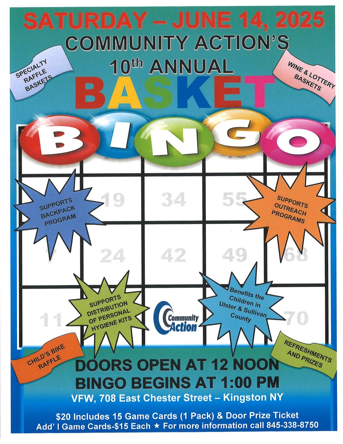 10th Annual Basket BINGO!