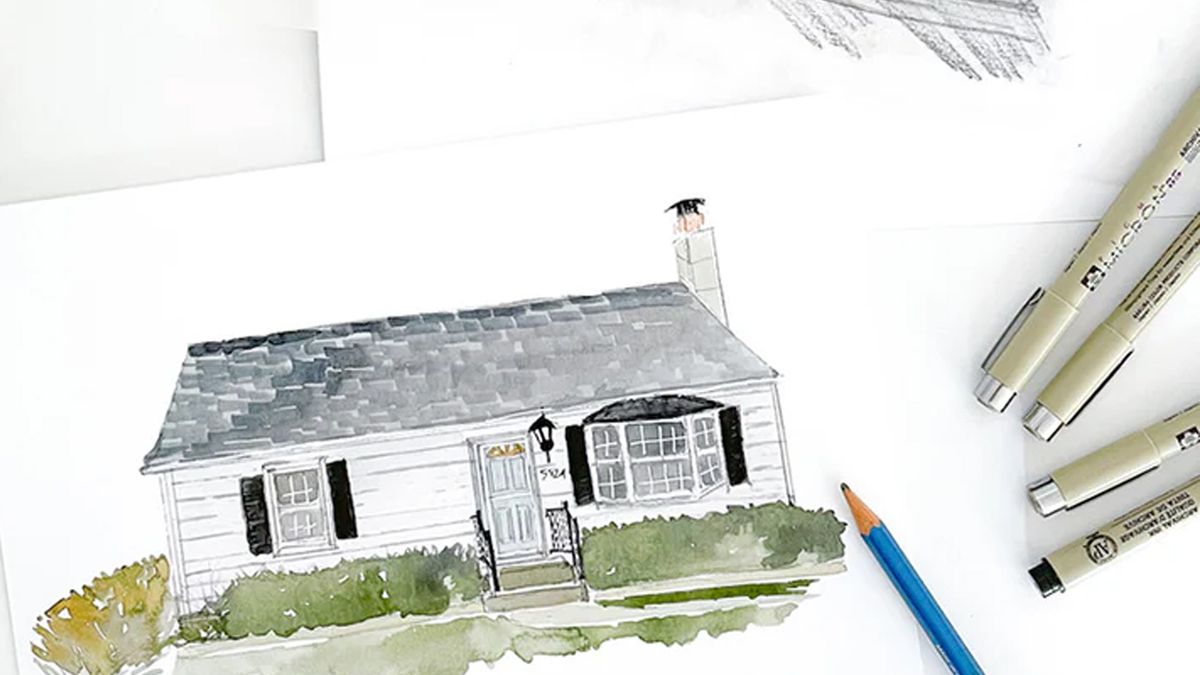 Illustrative House Portraits in Watercolor with LaCott Fine Art