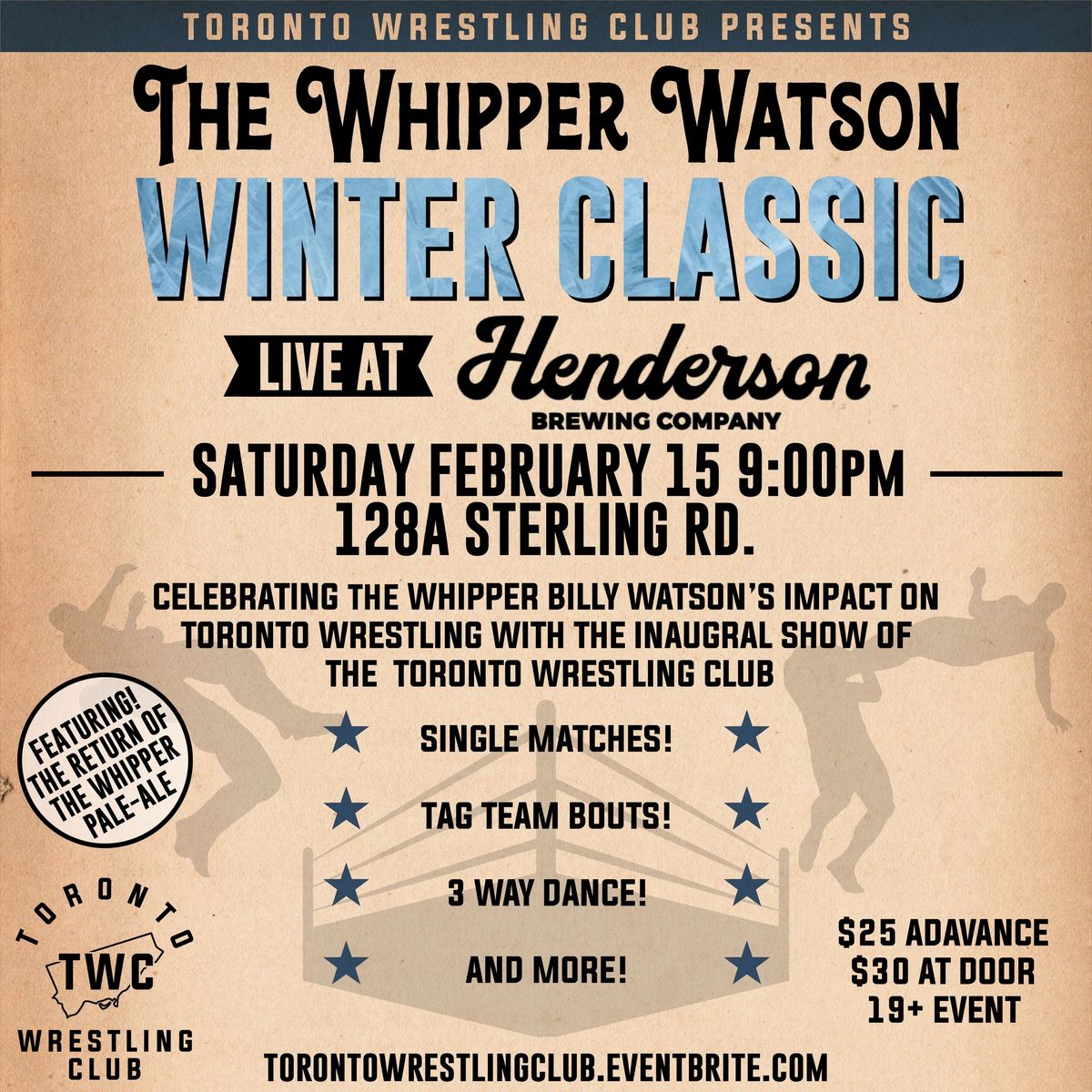 Toronto Wrestling Club: The Whipper Watson Winter Classic