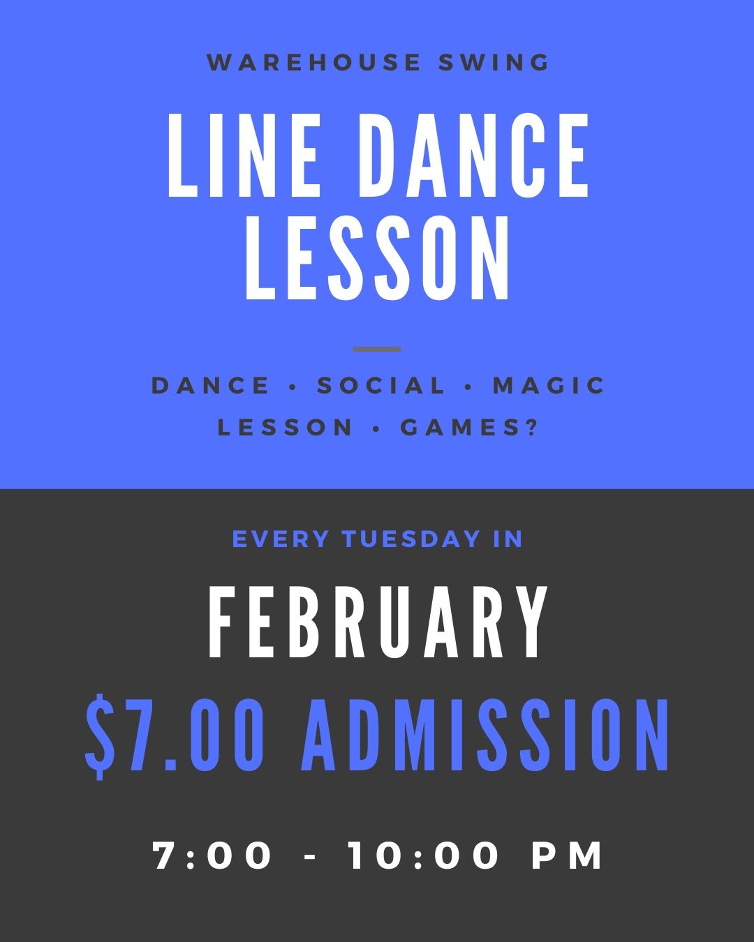 Line Dance Lesson and Social Swing