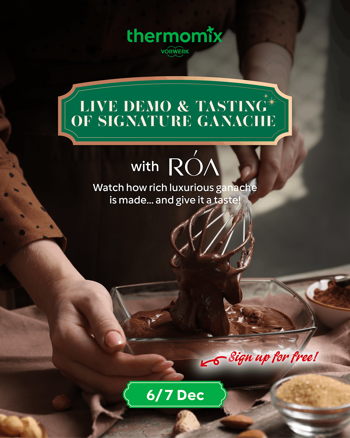 Thermomix x ROA Live Demo & Tasting of Signature Chocolate Ganache