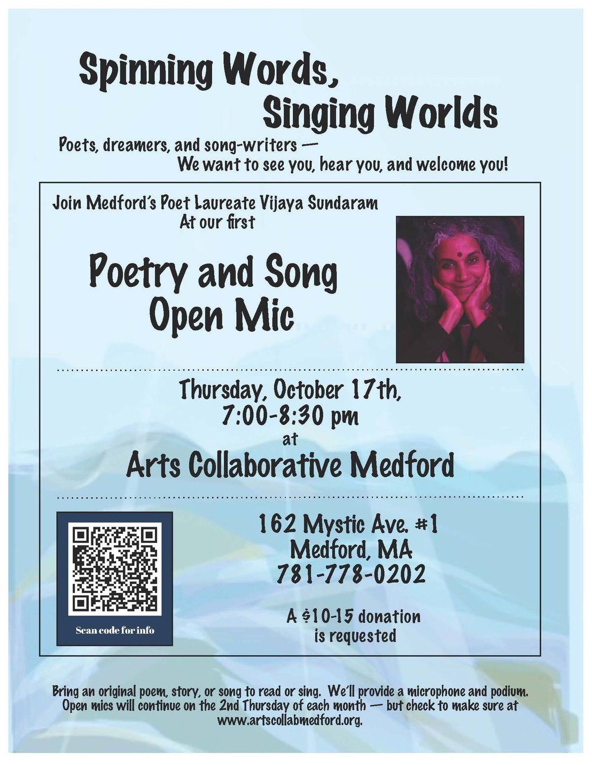 Poetry & Song Open Mic | Spinning Words, Singing Worlds