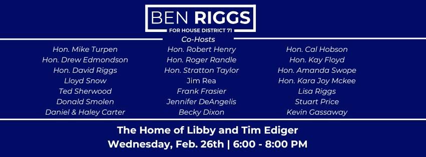 Ben Riggs for House Fundraiser