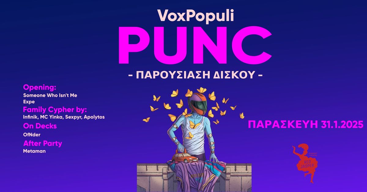 VoxPopuli - PUNC \/\/ \u03a0\u03b1\u03c1\u03bf\u03c5\u03c3\u03af\u03b1\u03c3\u03b7 \u03b4\u03af\u03c3\u03ba\u03bf\u03c5