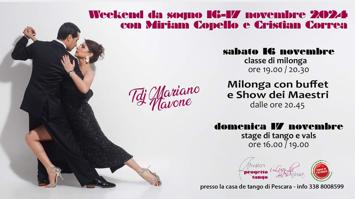 Weekend da sogno con Miriam Copello e Cristian Correa