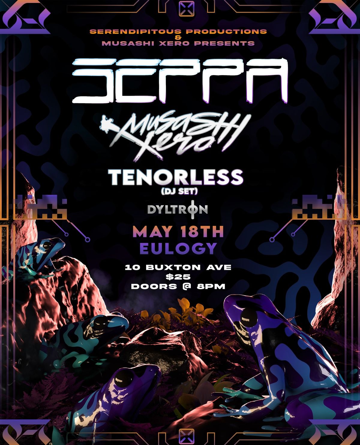 Seppa, Musashi Xero, Tenorless (DJ Set), & Dyltr0n @ Eulogy