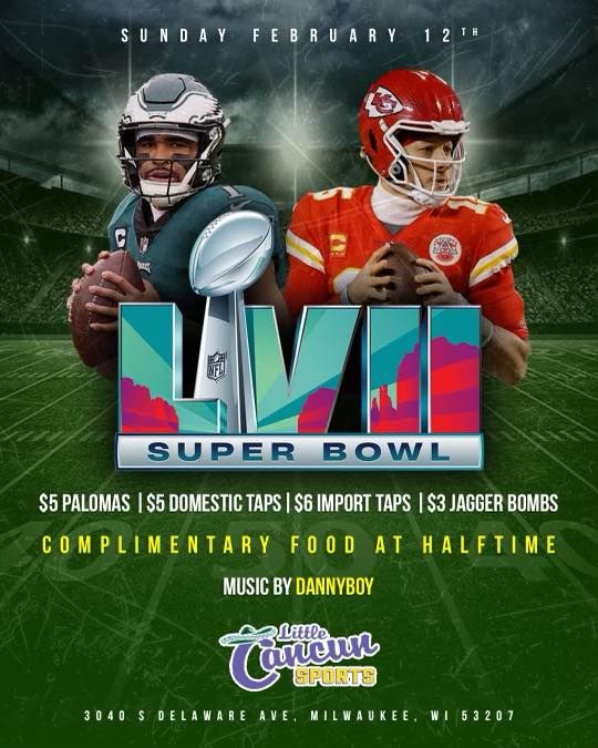 Feb 12  NL VFW Super Bowl LVII Party in the BAR. HAPPY HOUR 5 pm