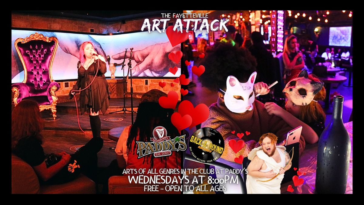 LOVE is in the air at the Fayetteville Art Attack, Wednesday, February 12th!