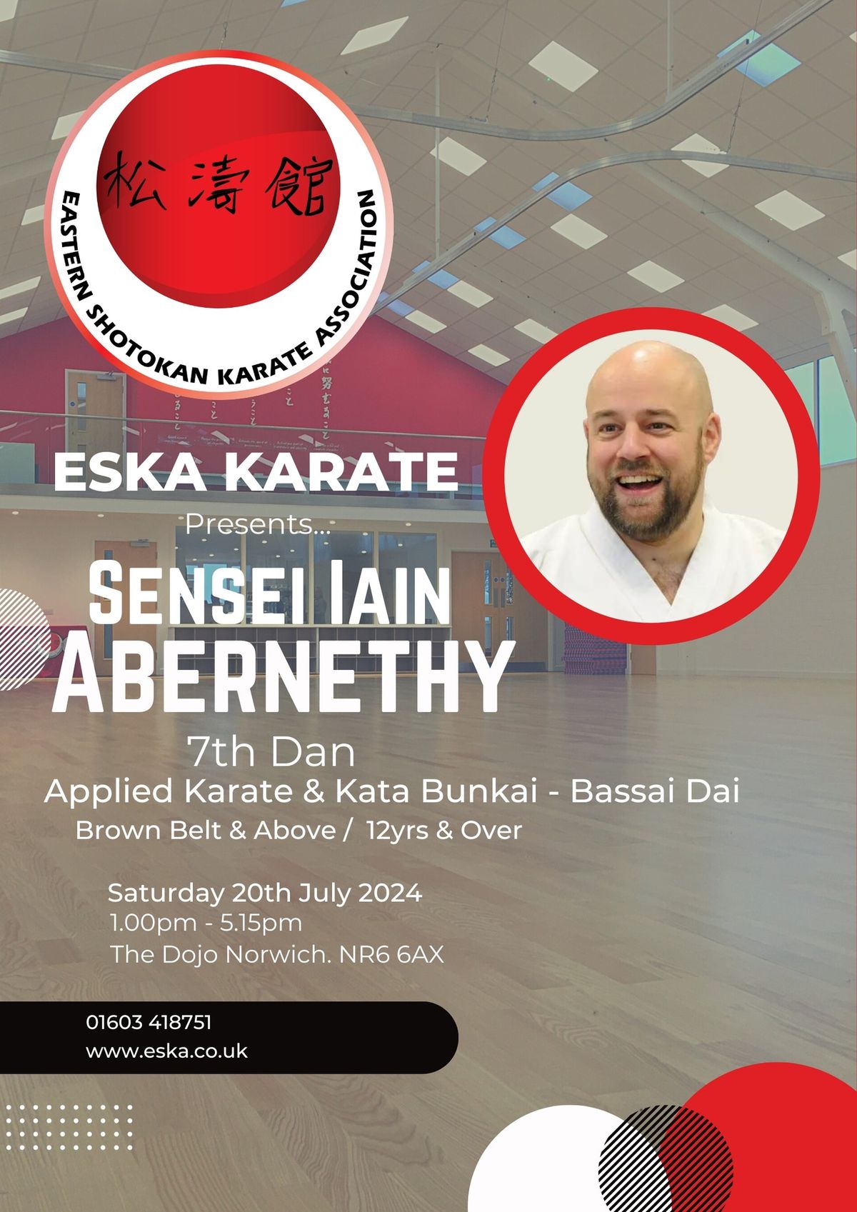 ESKA Presents.. Sensei Iain Abernethy 7th Dan - Applied Karate & Kata Bunkai (Bassai Dai)