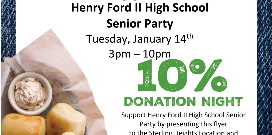 Texas Roadhouse Dine In\/Out Senior Party Fundraiser - 