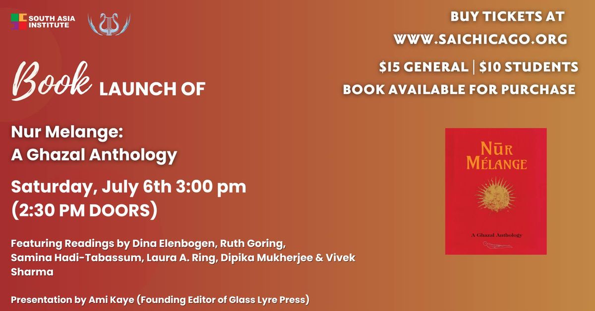 Nur Melange: A Ghazal Anthology Book Launch and Reading