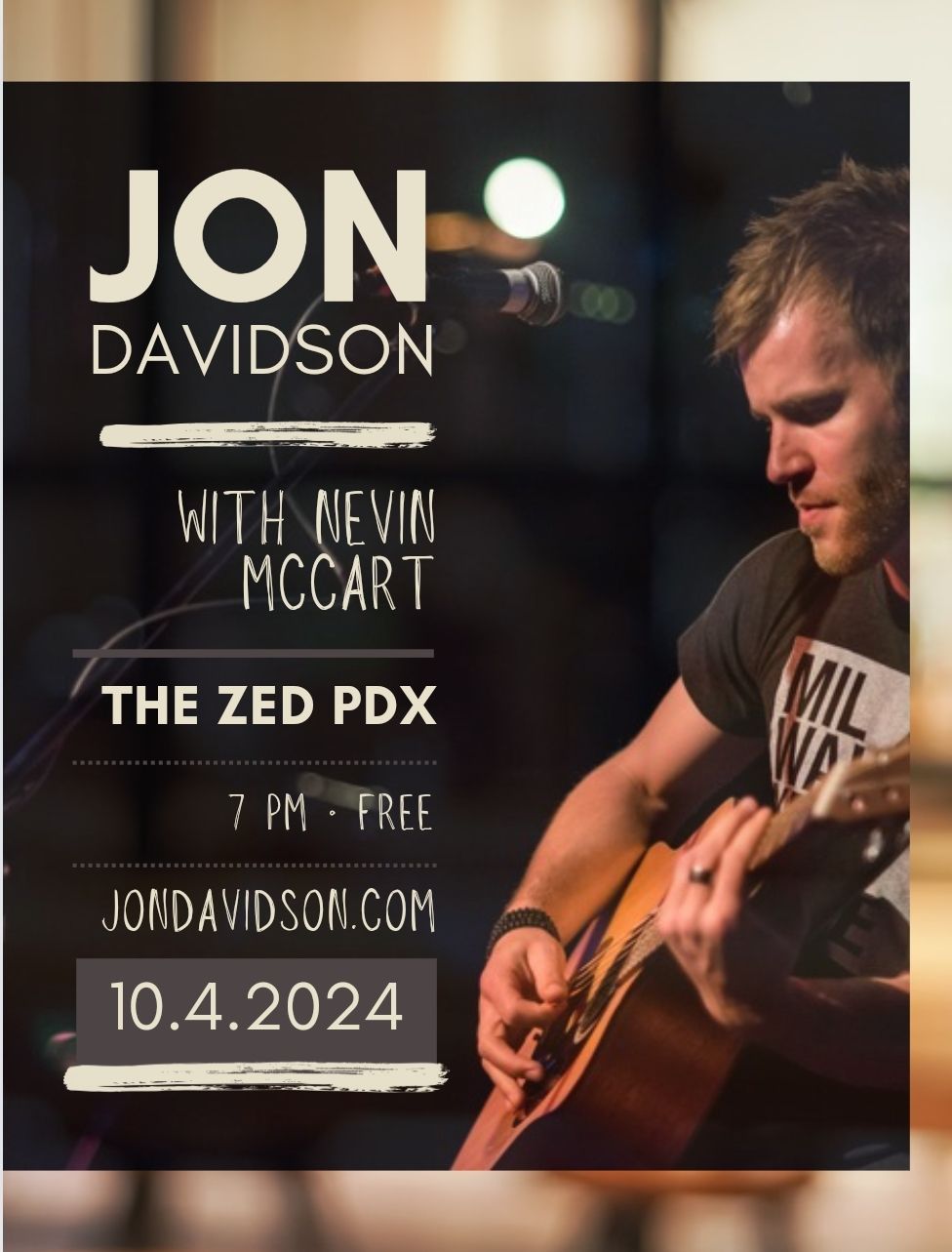 Free Portland Show w\/ Nevin McCart!