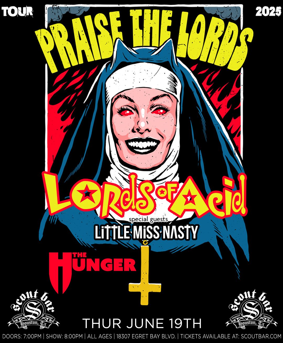 "Praise The Lords" US Tour 2025 featuring Lords of Acid + Little Miss Nasty + The Hunger