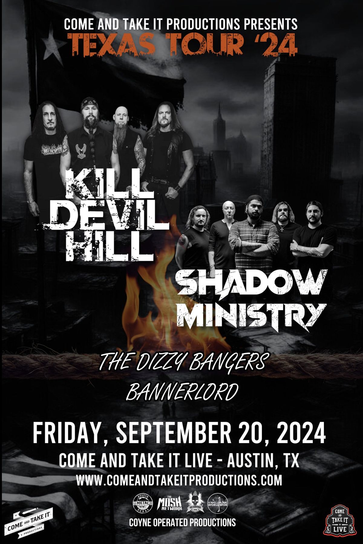 K*ll Devil Hill, Shadow Ministry, Dizzy Bangers and Bannerlord at Come and Take It Live!