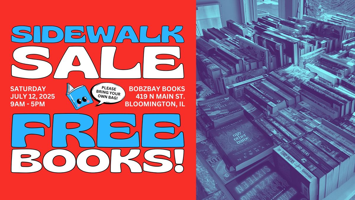 FREE BOOK SIDEWALK SALE at Bobzbay Books