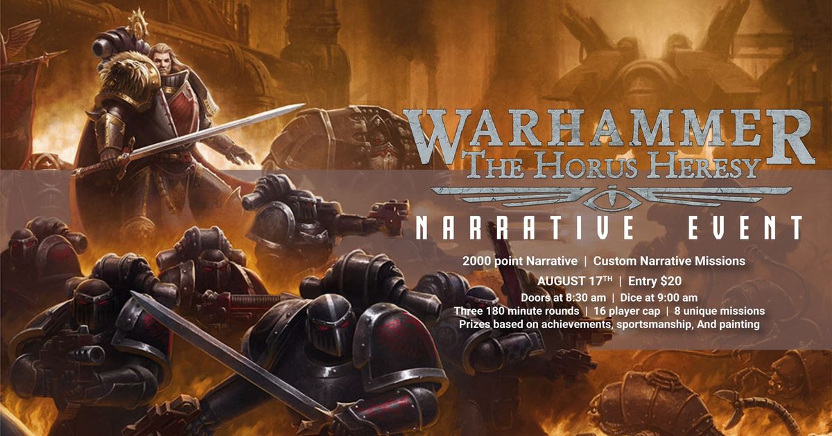  Warhammer The Horus Heresy Narrative Event