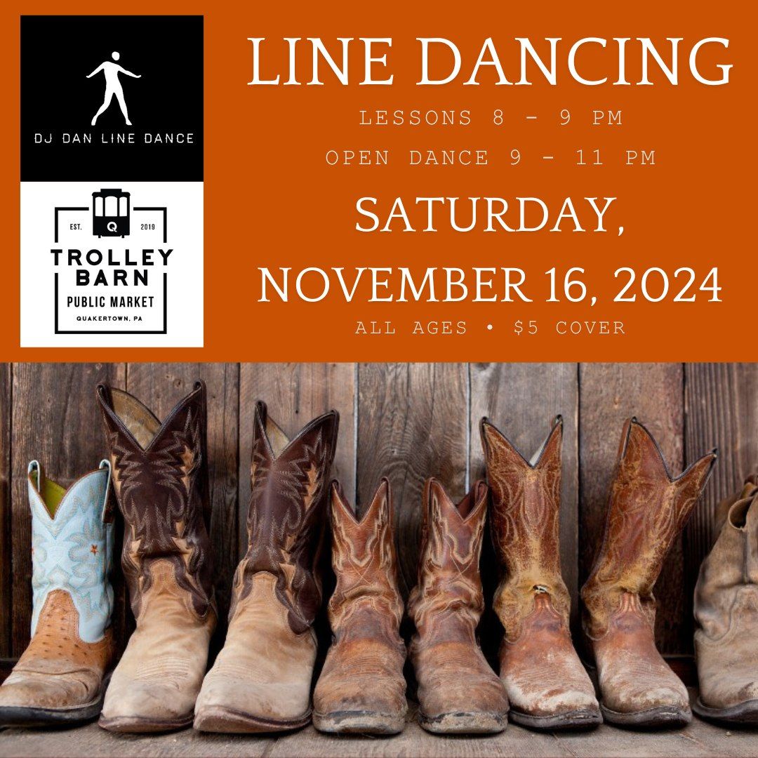 LINE DANCING at the Trolley Barn!