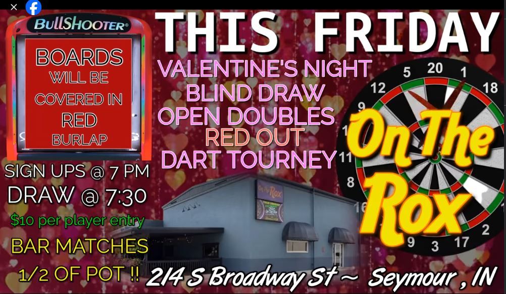 VALENTINE'S NIGHT RED OUT DART TOURNEY !!!